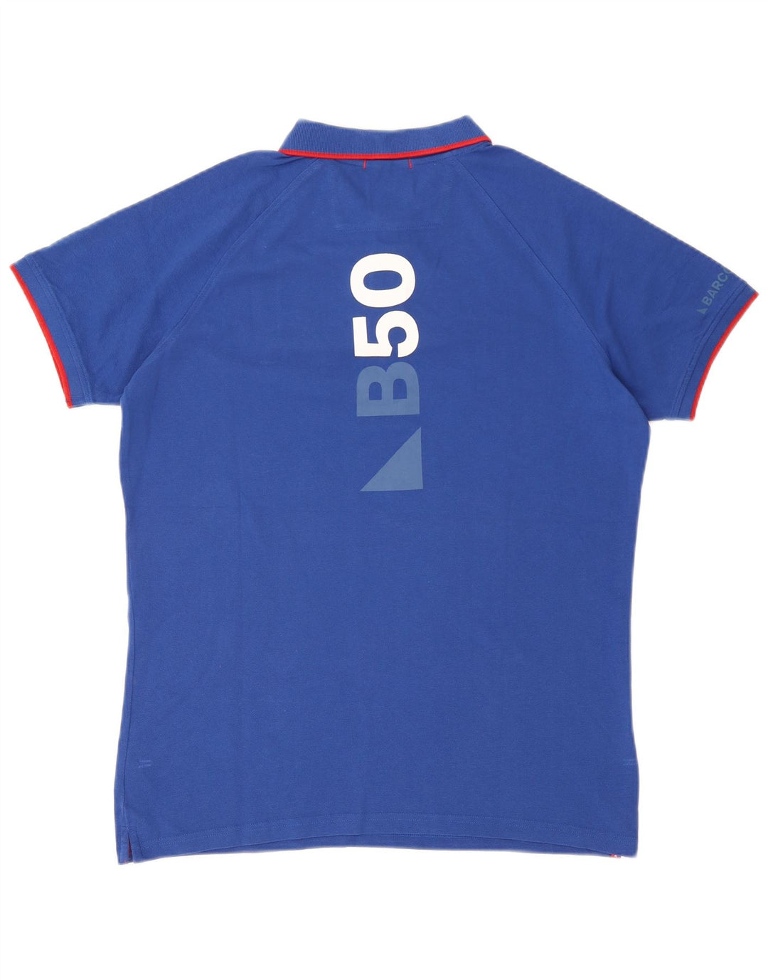 Slam Herre Grafisk Polo Shirt XL Blå Bomuld