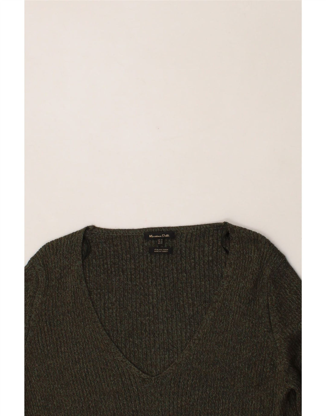 MASSIMO DUTTI Womens Jumper Dress UK 14 Medium Green Acrylic Vintage Massimo Dutti and Second-Hand Massimo Dutti from Messina Hembry 