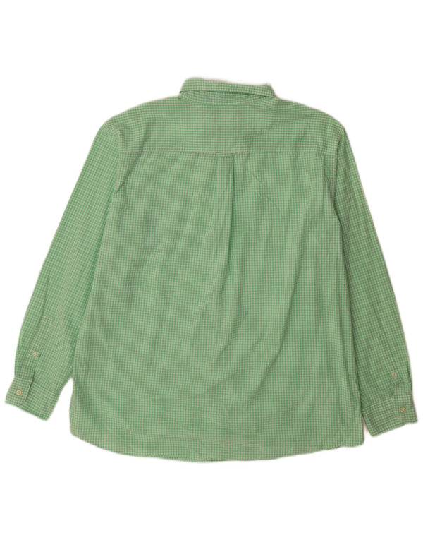 Chaps Herre Easy Care Shirt XL Grøn Gingham Cotton