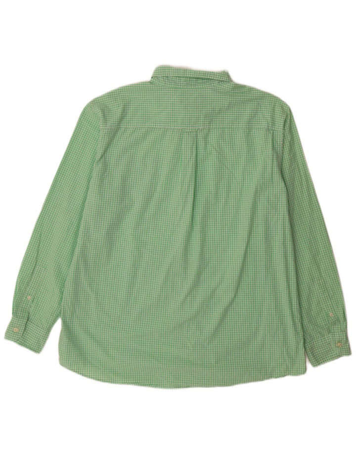 Chaps Herre Easy Care Shirt XL Grøn Gingham Cotton