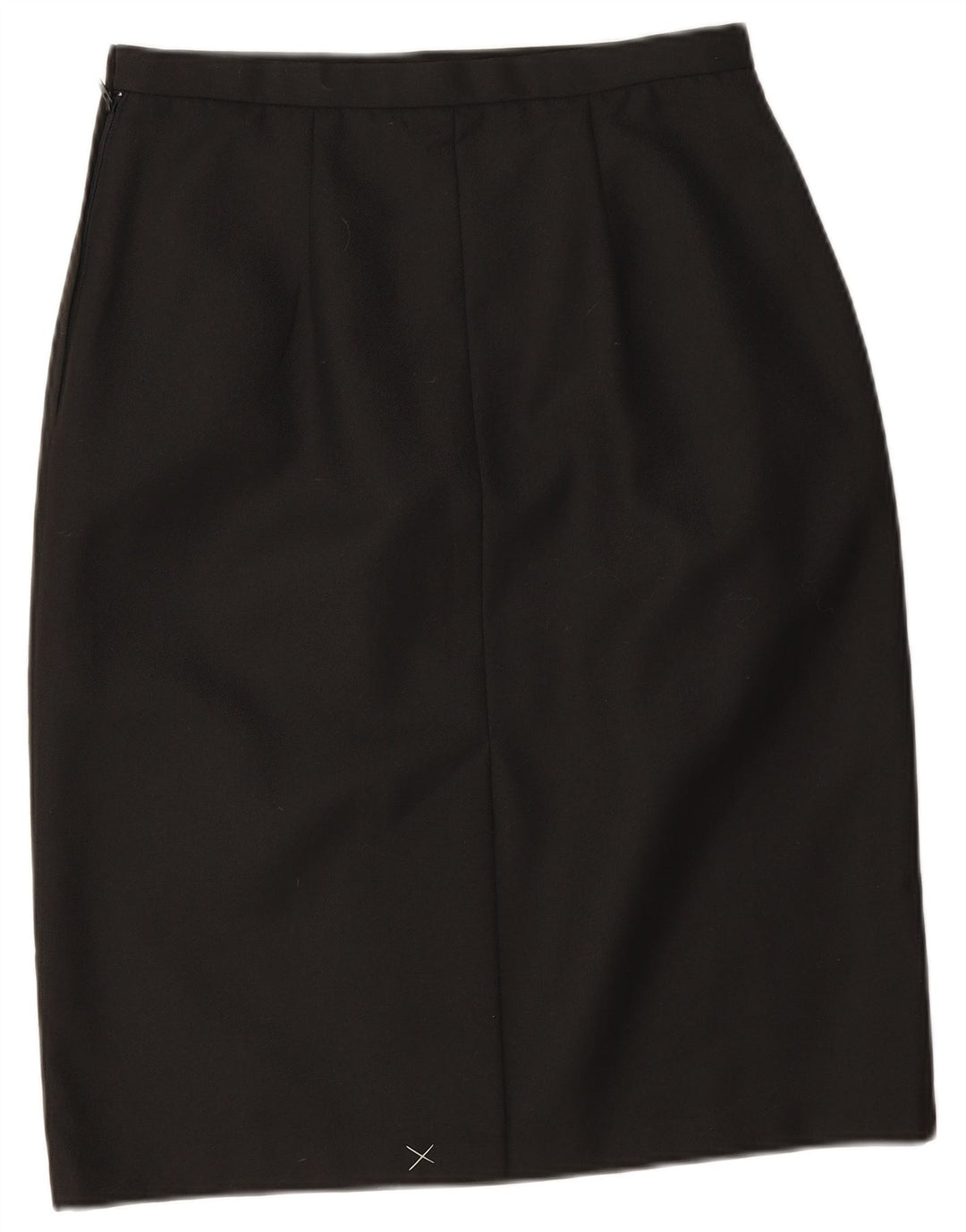 Vintage kvinders blyantnederdel UK 14 Medium W28 sort polyester