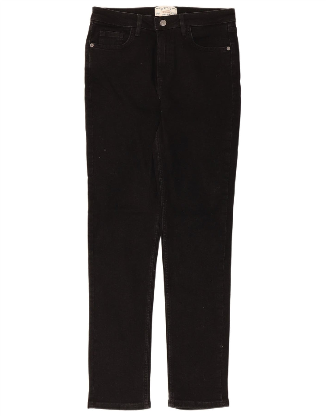Fat Face Dame Sway Slim Jeans UK 12 Medium W30 L30 Sort Bomuld