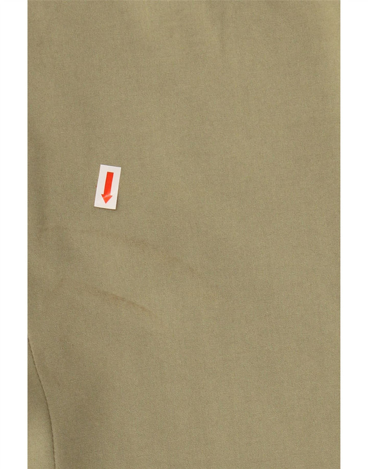 ZARA Herre 1-knaps blazerjakke EU 48 Medium Khaki Polyester