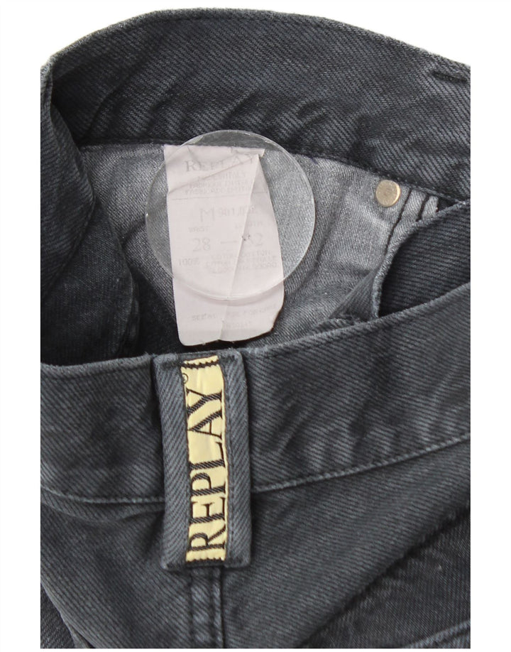 Replay Herre Straight Jeans W28 L32 Grå Bomuld
