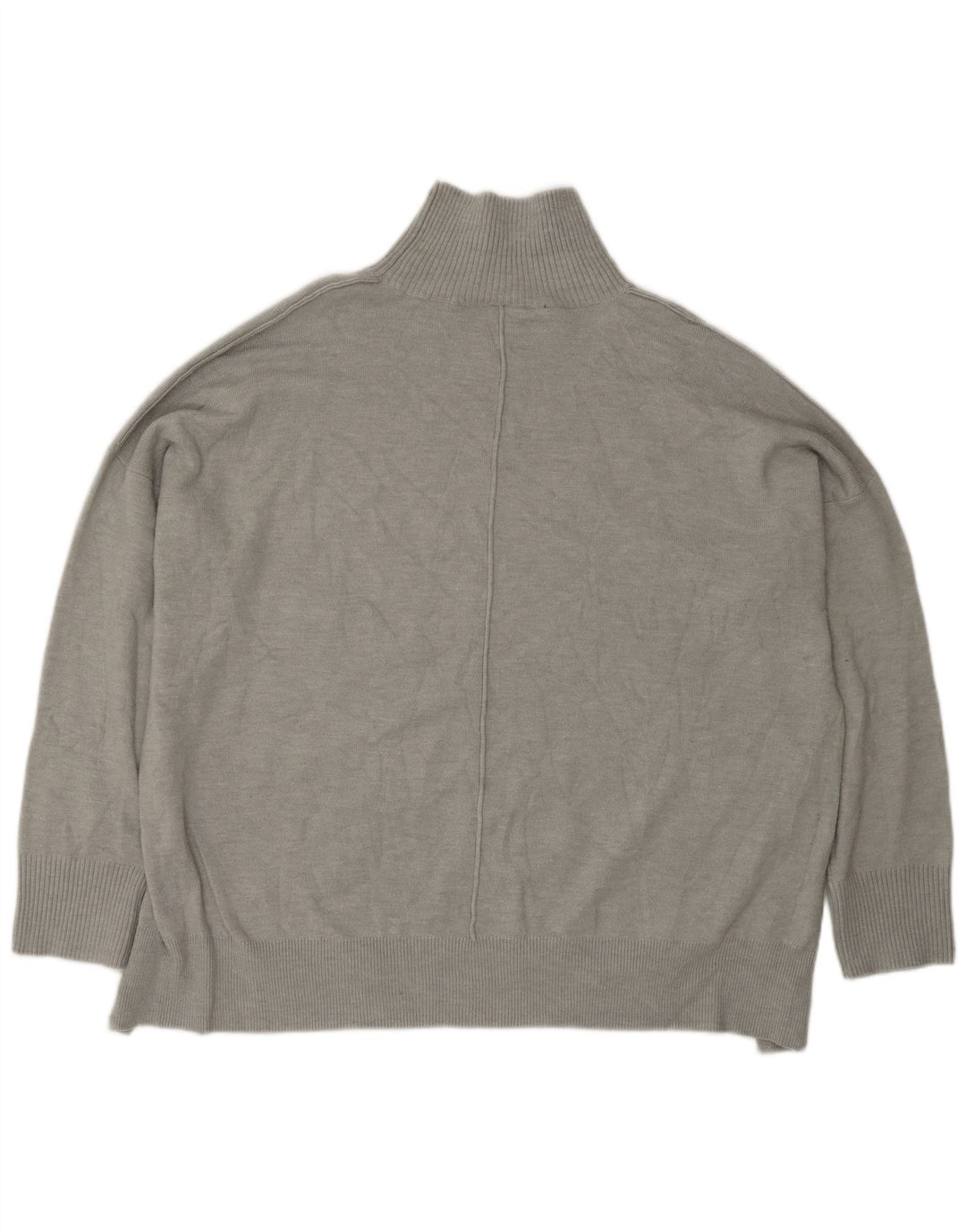 French Connection Dame Turtle Neck Jumper Sweater UK 14 Medium Grey