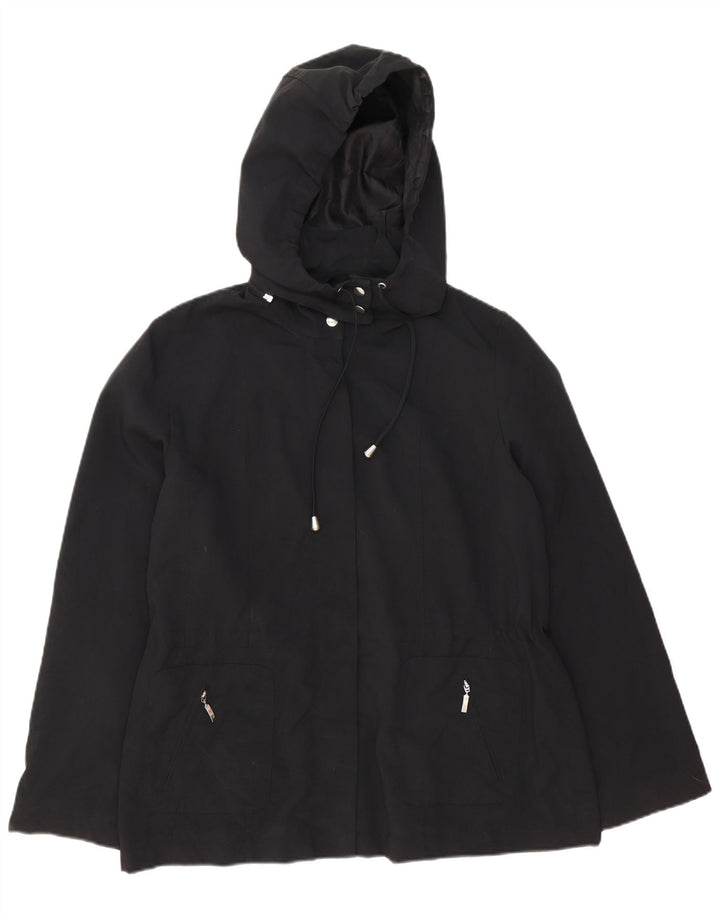 Marks & Spencer Dame Hættevindjakke UK 16 Large Black