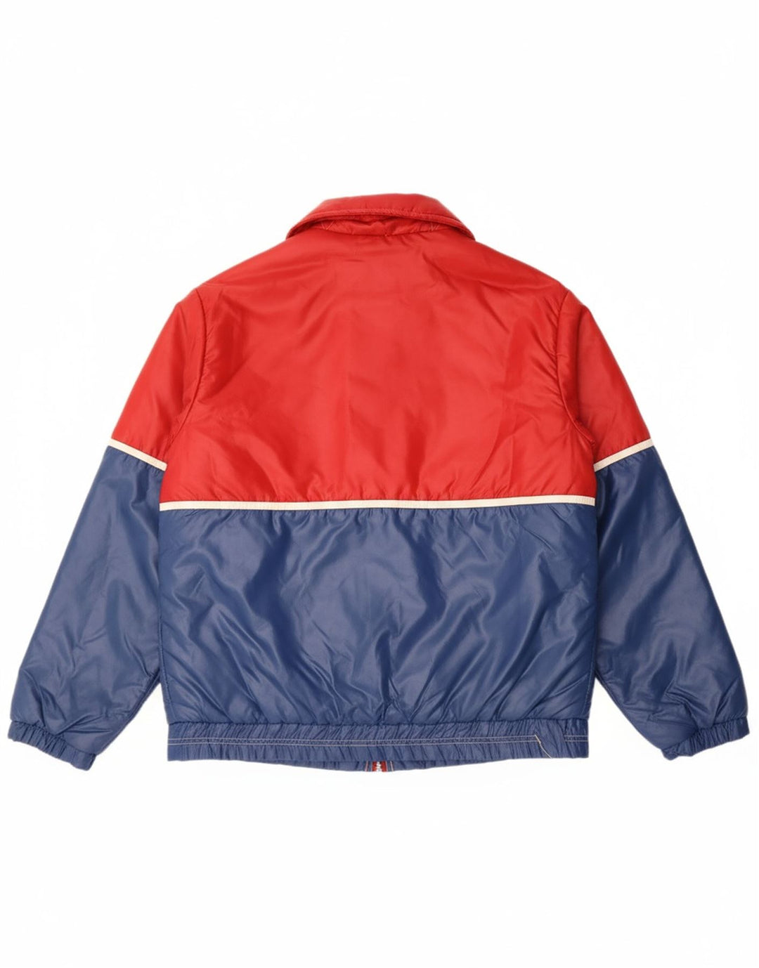 VINTAGE Mens Padded Jacket IT 48 Medium Red Colourblock Polyamide