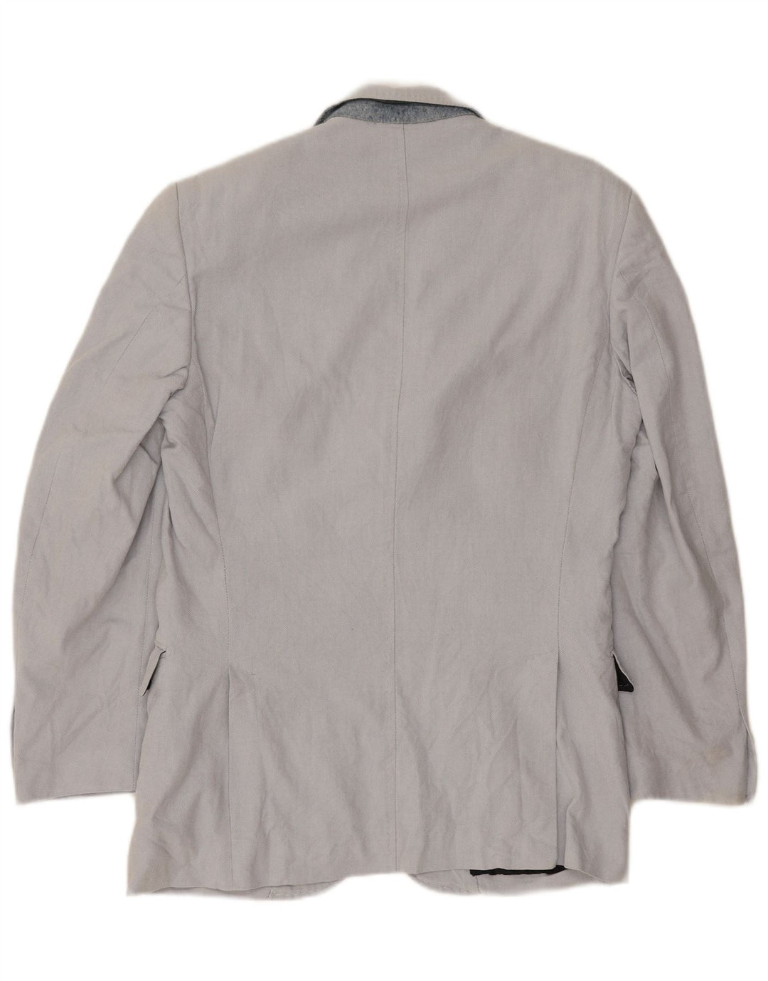 FAY Mens 3 Button Blazer Jacket IT 48 Medium Grey Cotton