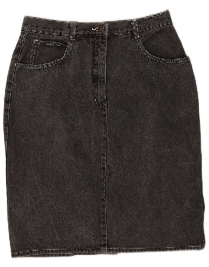 Vintage Dame Denim Nederdel IT 42 Medium W28 Grå Bomuld