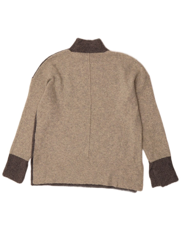 Marks & Spencer Dame Turtle Neck Jumper Sweater UK 14 Medium Grey