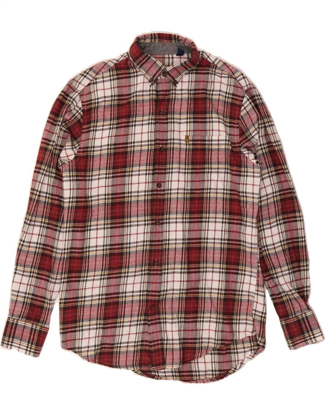 IZOD Mens Flannel Shirt Medium Red Check Cotton Vintage Izod and Second-Hand Izod from Messina Hembry 