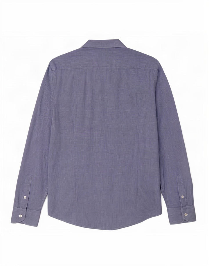 Massimo Dutti herreskjorte str. 40 Medium Blue Houndstooth