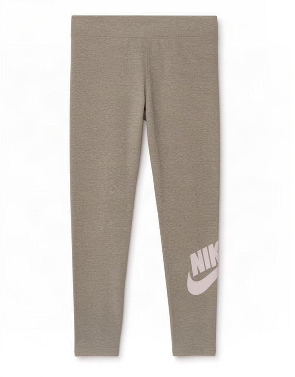 Nike Dame Grafiske Leggings UK 14 Large Grå Bomuld