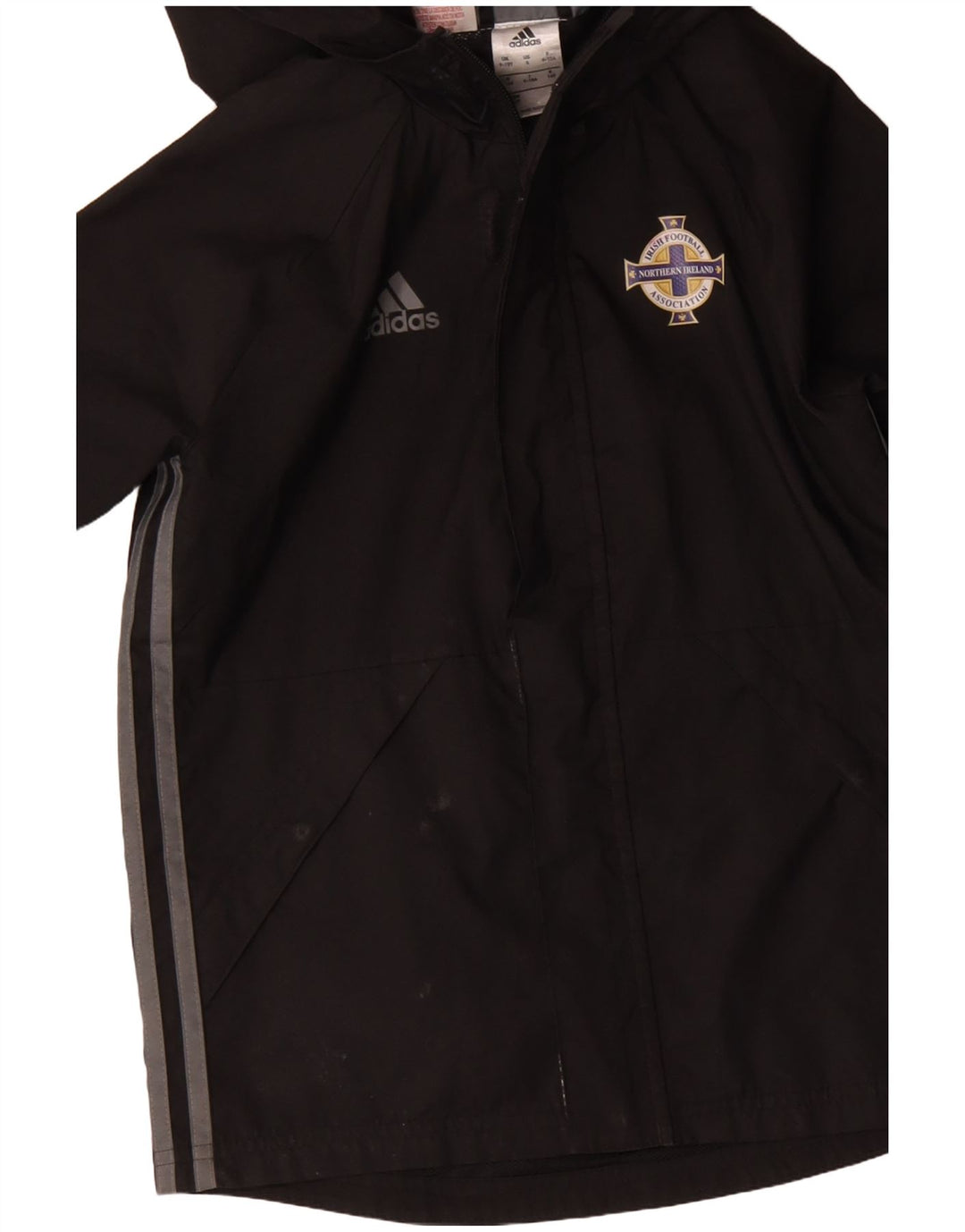 Adidas drenge grafisk hættejakke 9-10 år sort polyester
