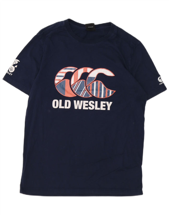 CANTERBURY Herre grafisk T-shirt top XL marineblå bomuld