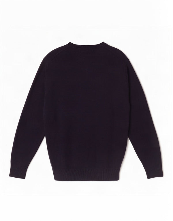 Massimo Dutti Herre Crew Neck sweater Medium Navyblå Bomuld