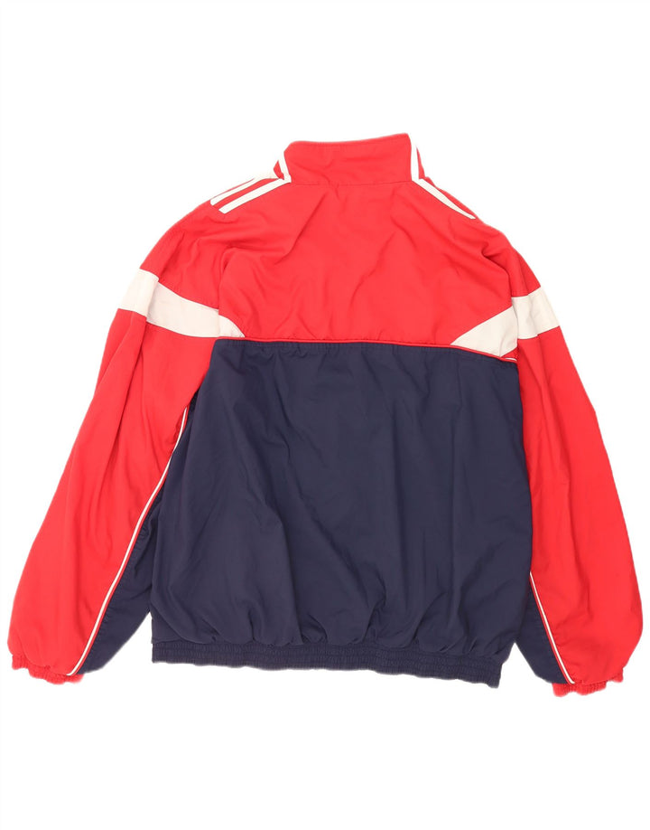 Adidas Træningsdragt til mænd Topjakke UK 46/48 XL Rød Colourblock Polyester