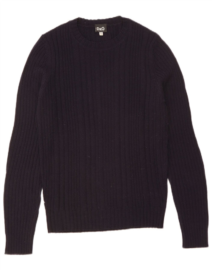 Dolce & Gabbana Herre Ittierre Jumper sweater med rund hals mellem marineblå
