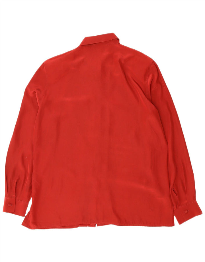 VINTAGE Dame Skjorte Bluse IT 48 XL Rød