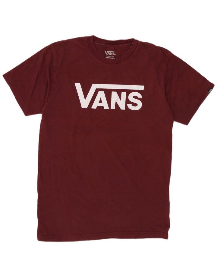 Vans Herre Classic Fit Grafisk T-shirt Top Lille rødbrun bomuld