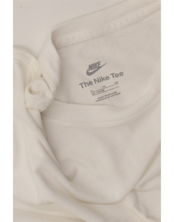 NIKE T-shirt top til drenge 13-14 år XL Hvid