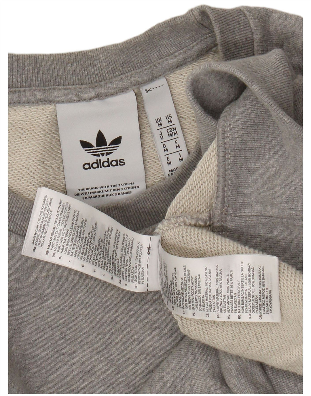 ADIDAS Sweatshirt til mænd mellem grå bomuld
