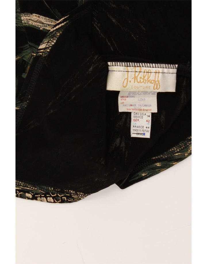 JOSEPH RIBKOFF Womens Abstract Pattern Bolero Top UK 16 Large  Black Vintage Joseph Ribkoff and Second-Hand Joseph Ribkoff from Messina Hembry 