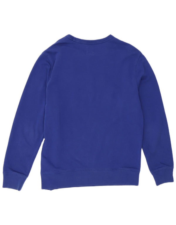 Gap Womens Grafisk Sweatshirt Jumper UK 10 Small Blue Cotton