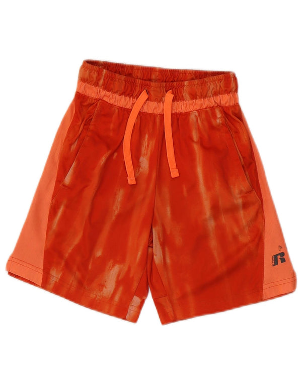 RUSSELL ATHLETIC Drenge Sportshorts 7-8 år Medium Orange Colourblock