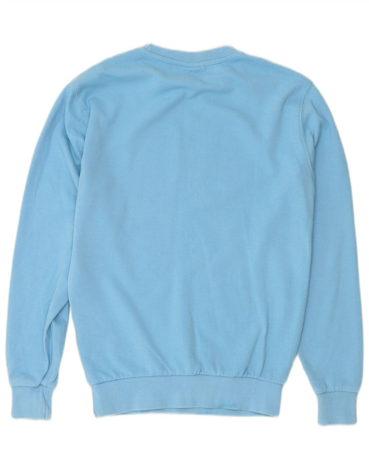 ELLESSE Grafisk Sweatshirt Jumper til kvinder UK 8 Lille blå bomuld
