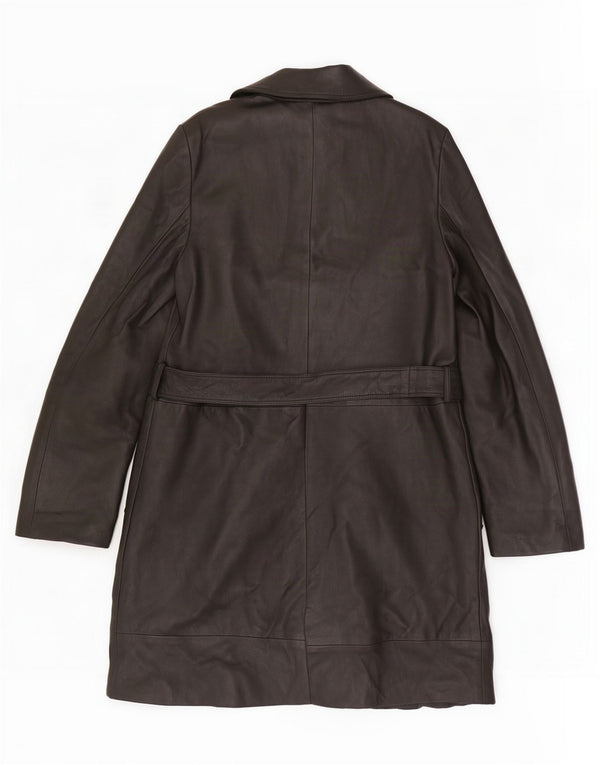 Conbipel Dame Free Heron Leather Coat IT 42 Medium Black