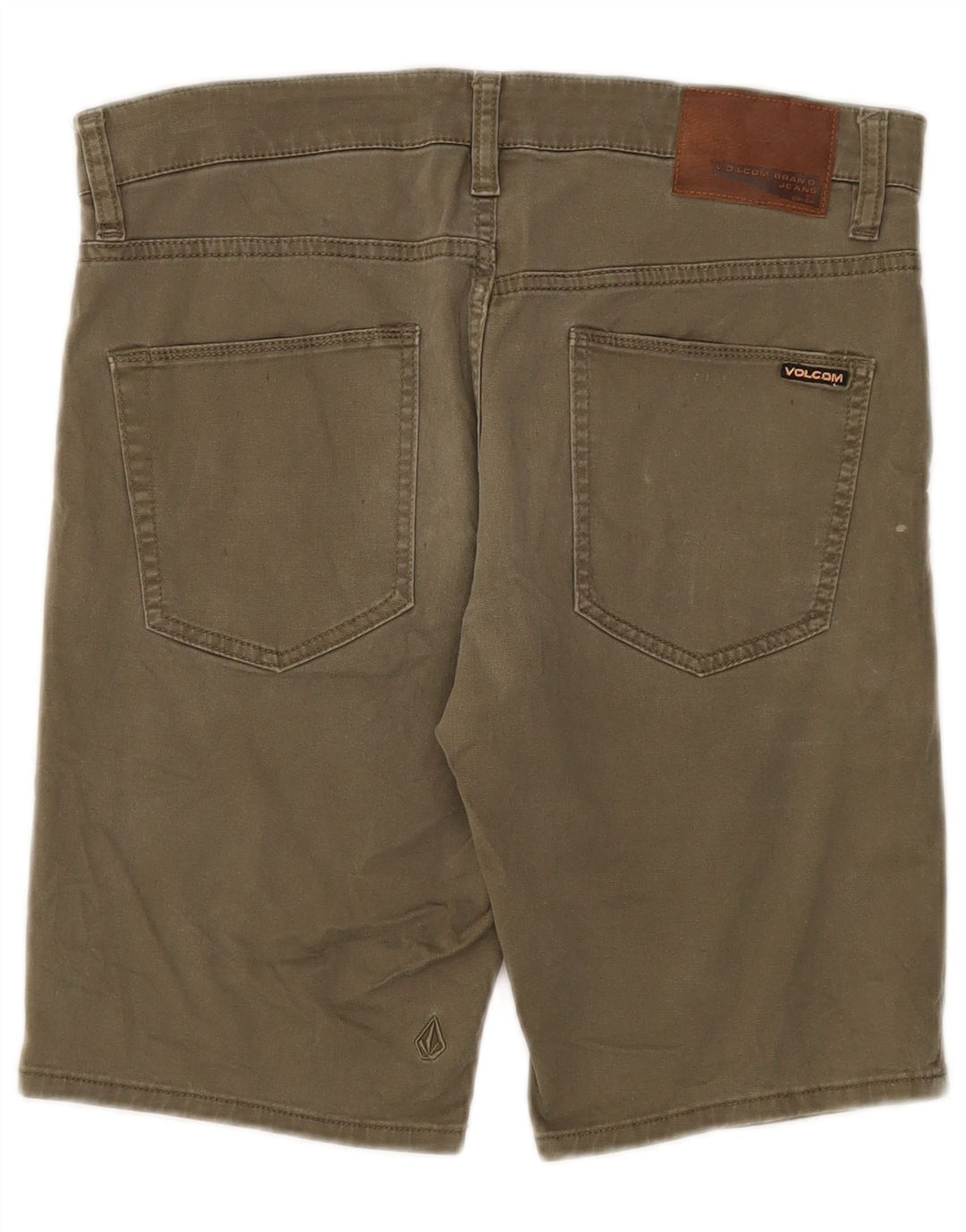 Volcom Herre Solver Denim Shorts W30 Medium Khaki Bomuld