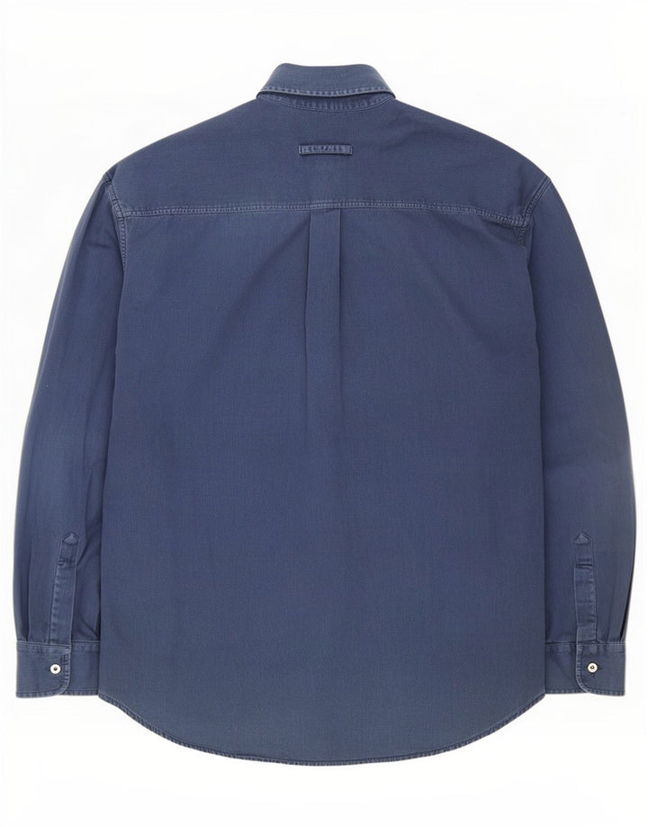 Trussardi Jeans Herreskjorte Medium Navyblå Bomuld