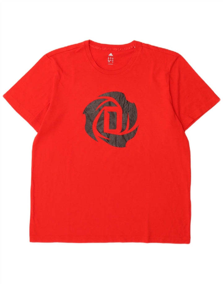 Adidas Grafisk T-Shirt Top til mænd XL Rød