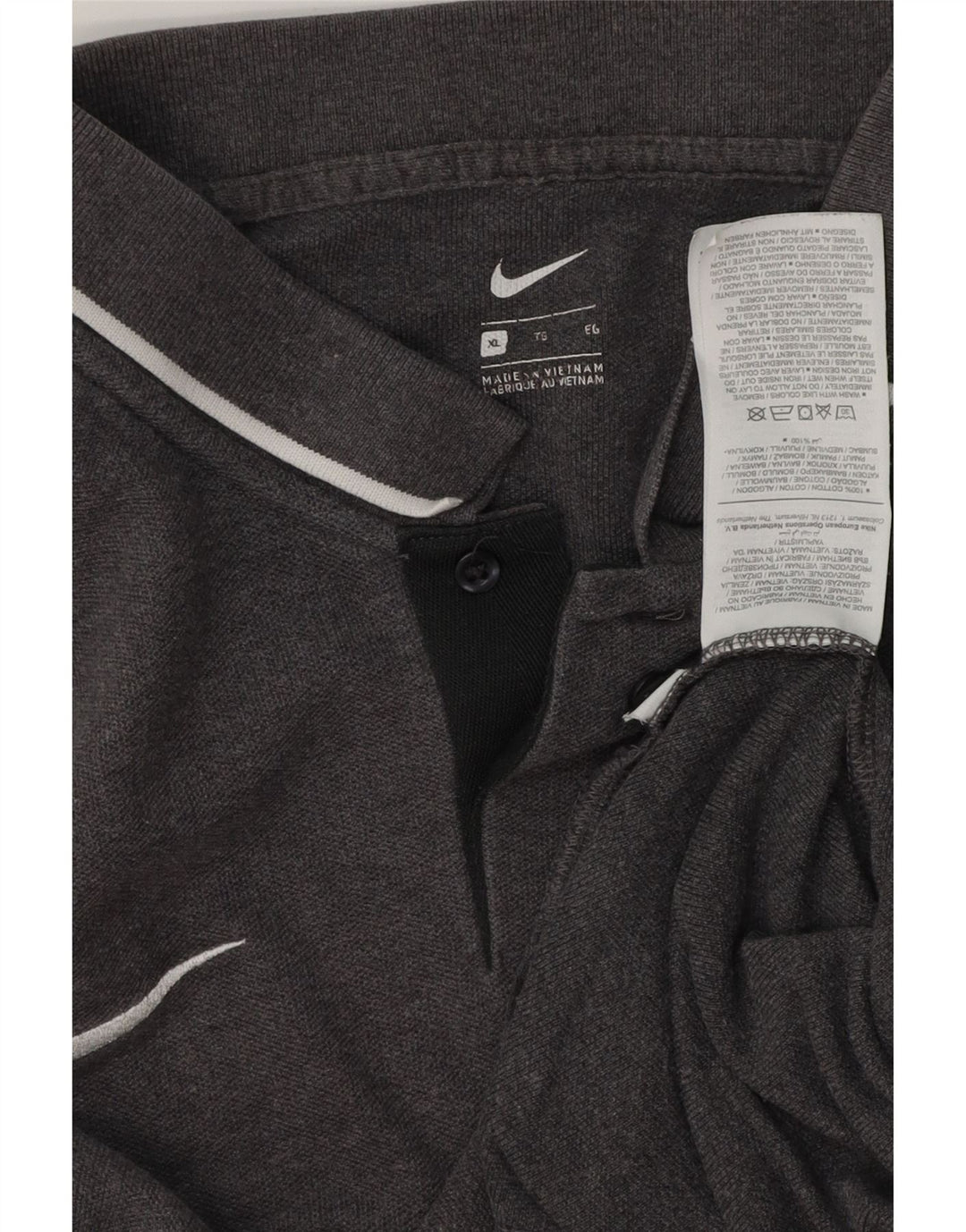 NIKE herre poloshirt XL grå bomuld