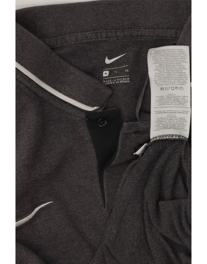 NIKE herre poloshirt XL grå bomuld