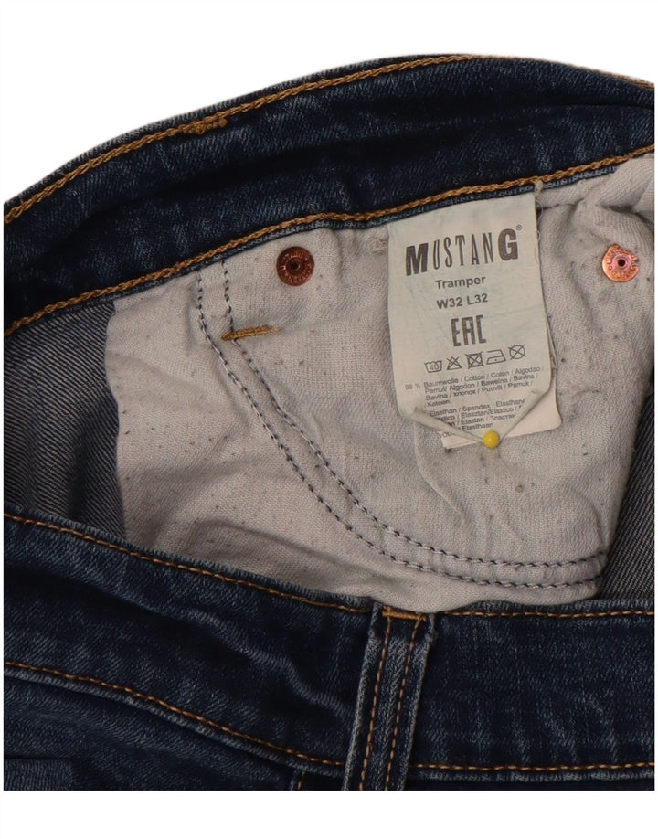 Mustang Dame Tramper Slim Jeans W32 L32 Blå Bomuld