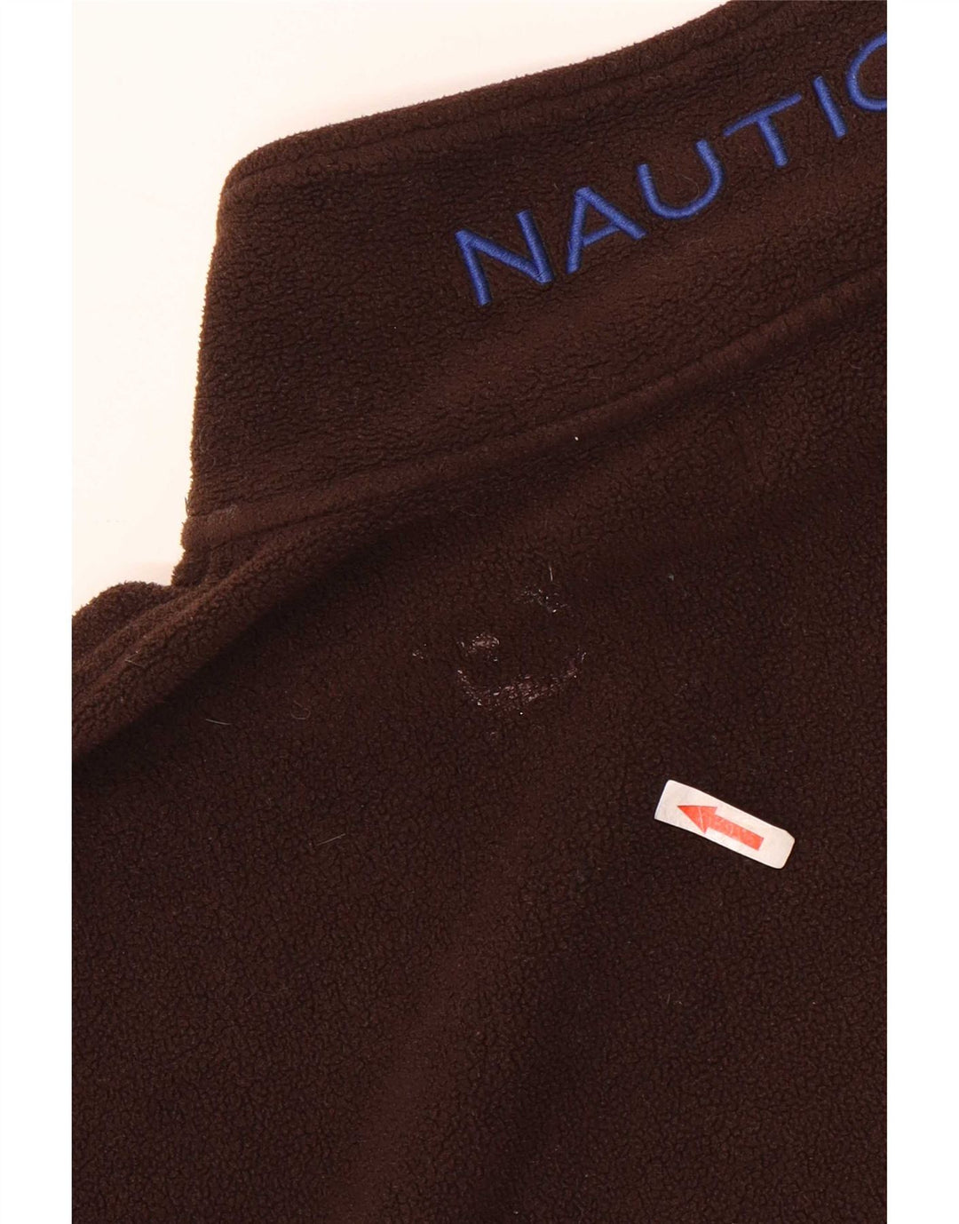 Nautica Herre grafisk lynlås hals Fleece Jumper 2XL brun polyester