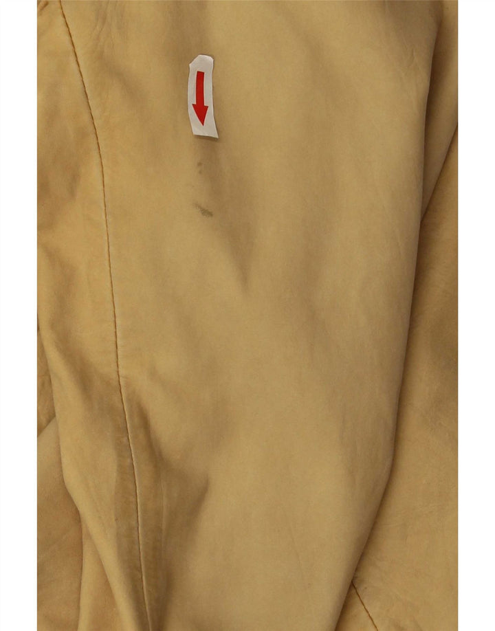Massimo Rebecchi Herre Læder Biker Jacket IT 54 2XL Beige Læder