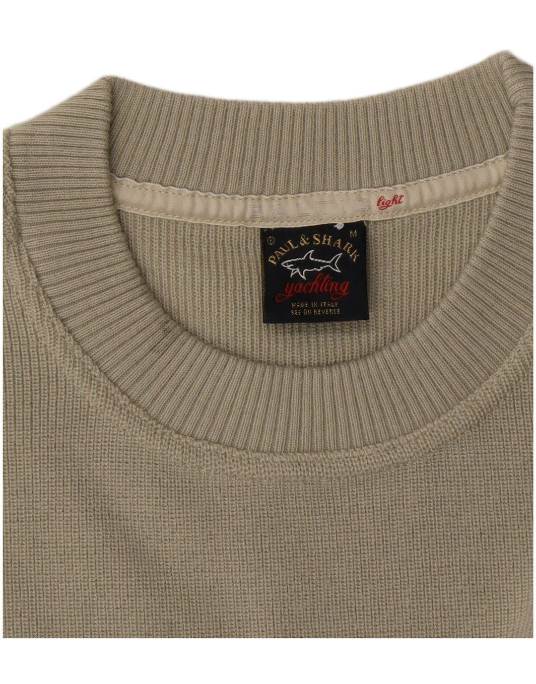 Paul & Shark Herre Yachting Crew Neck Jumper Sweater Medium Khaki