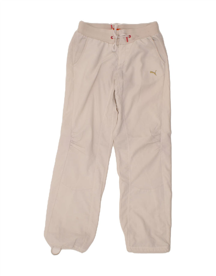 PUMA Womens Tracksuit Trousers Joggers UK 12 Medium White Vintage Puma and Second-Hand Puma from Messina Hembry 
