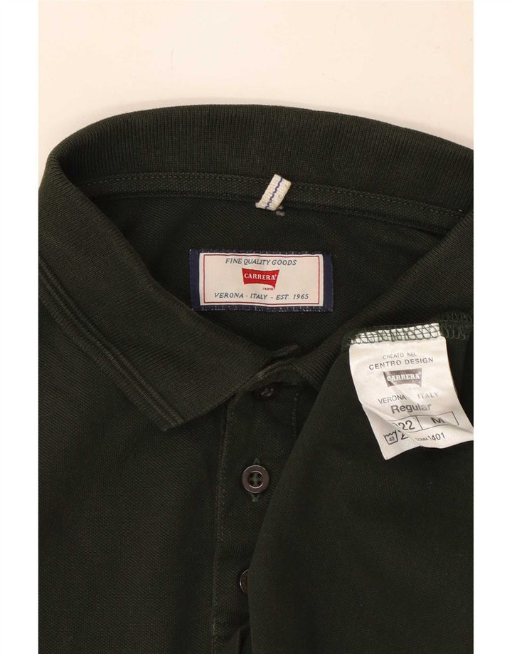 Carrera Langærmet herre poloshirt med normal pasform Medium grøn bomuld