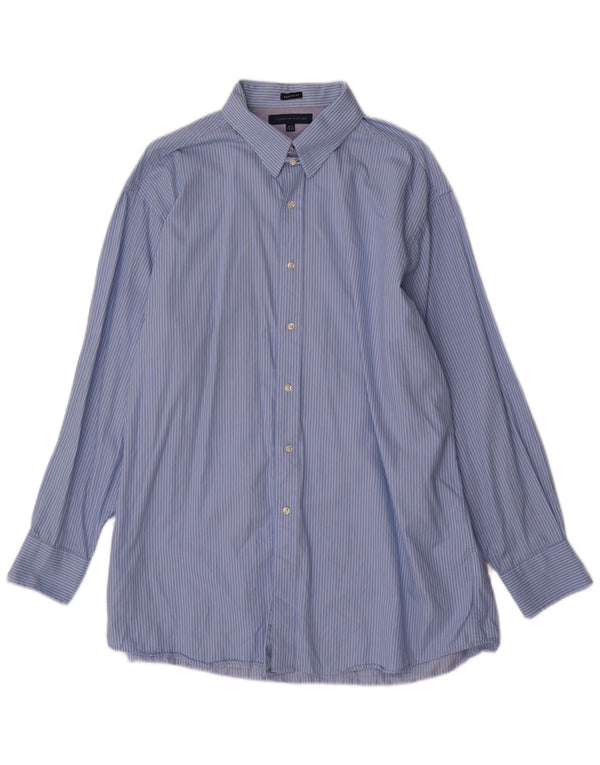 Tommy Hilfiger Herre Regular Fit skjorte str. 16 1/2 Large Blue Pinstripe