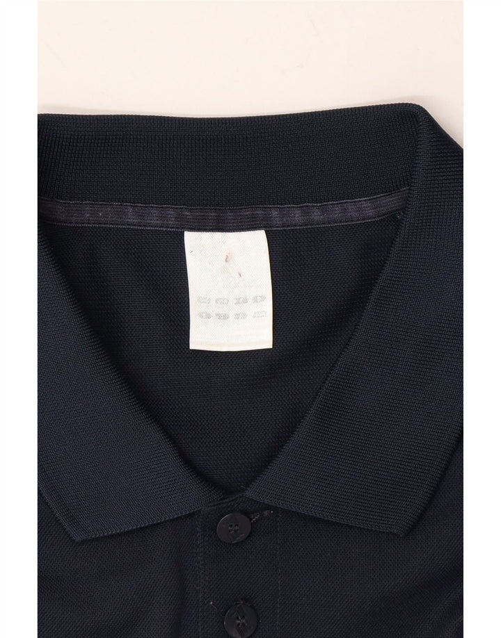 ADIDAS Mens Polo Shirt Large Navy Blue Polyester Vintage Adidas and Second-Hand Adidas from Messina Hembry 