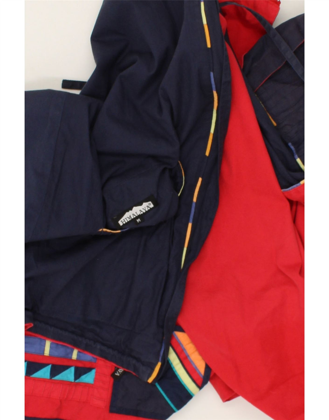 HIMALAYA Womens Oversized Hooded Reversible Jacket UK 14 Medium Red Cotton Vintage Himalaya and Second-Hand Himalaya from Messina Hembry 