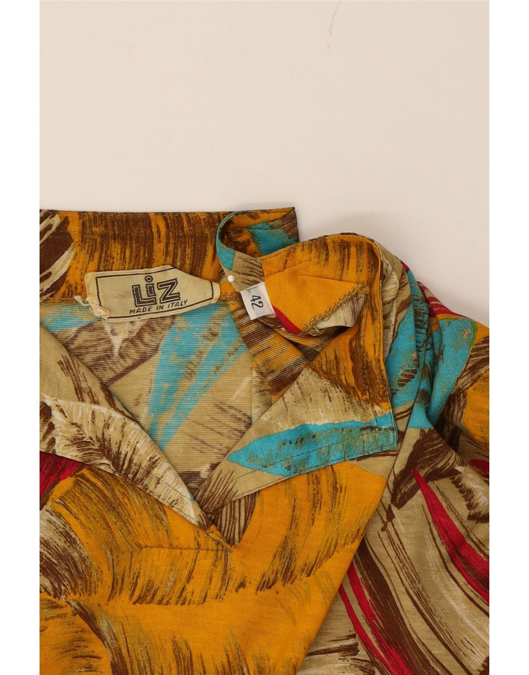 VINTAGE Womens Abstract Pattern Sheath Dress IT 42 Medium Multicoloured Vintage Vintage and Second-Hand Vintage from Messina Hembry 