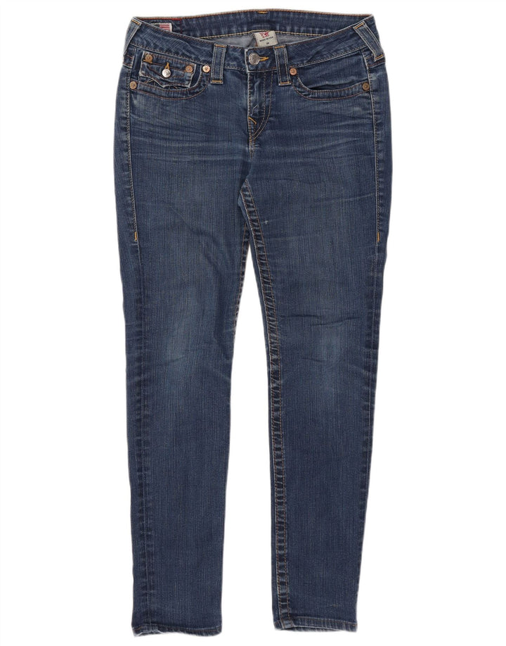 TRUE RELIGION Dame Slim Jeans W30 L30 Blå Bomuld