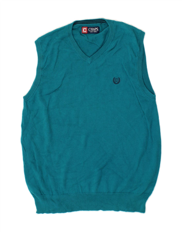 CHAPS Mens Vest Tank Top Small Blue Cotton Vintage Chaps and Second-Hand Chaps from Messina Hembry 