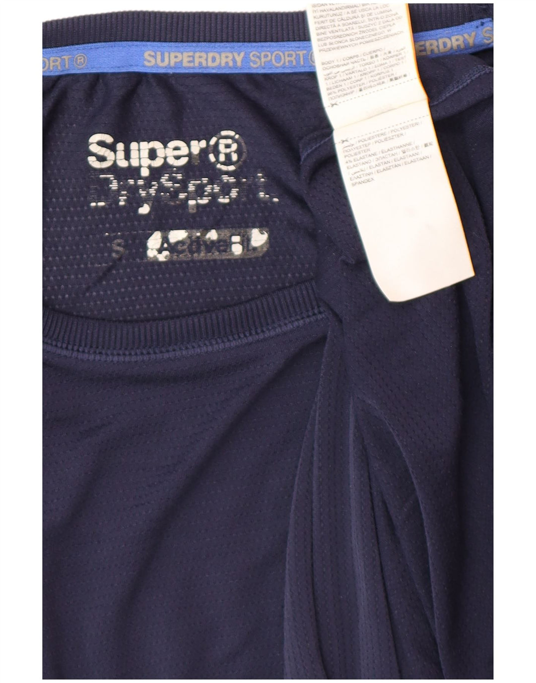 SUPERDRY Grafisk T-shirt top til mænd, lille marineblå polyester