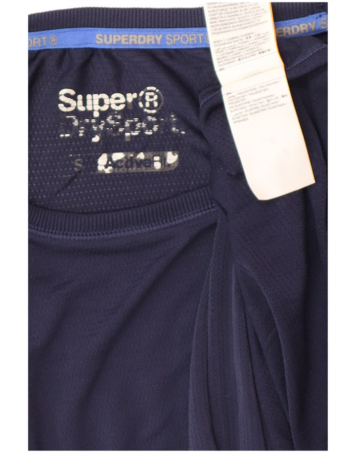 SUPERDRY Grafisk T-shirt top til mænd, lille marineblå polyester